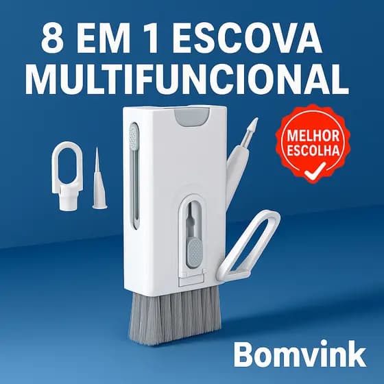 Escova de Limpeza 8 em 1 Multiuso Para Monitor Teclado Notebook Celular Fones De Ouvido