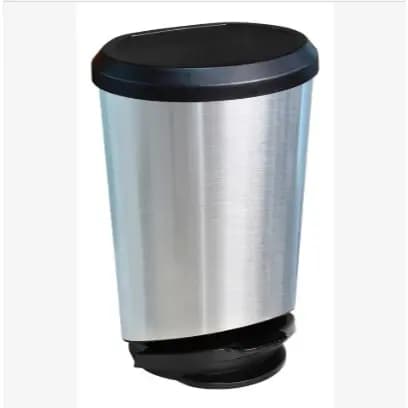 Lixeira Label Inox Com Pedal Cozinha Banheiro Lata Pequena