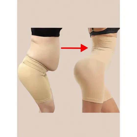 Short Cintura Alta Sem Costura Modeladores P/ Controlar Barriga Levantar Modelar Glúteos Roupa Íntima Modelador Feminina