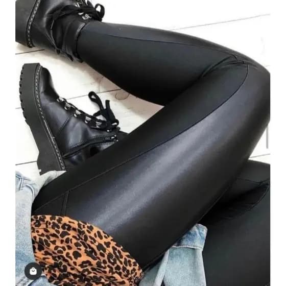 Calça legging Montaria com cirrê/ Feminina Legging Flanelada feminino
