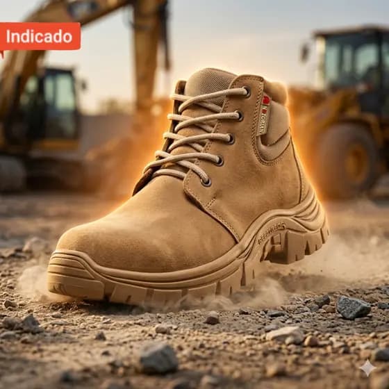 Coturno Masculino Segurança Tenis Bota Adventure Cano Médio Cadarço Sola Emborrachada Resistente