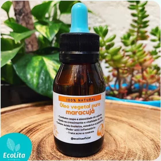 Óleo Vegetal de Maracujá 100% Puro | Multifuncional | Pele e Cabelos | Vegano | 40 ml