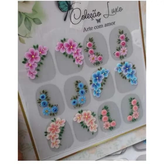 300 Adesivos Artesanais Para Unhas, 100% Feito A Mão, Pedrarias, Joias, Strass, Pingentes