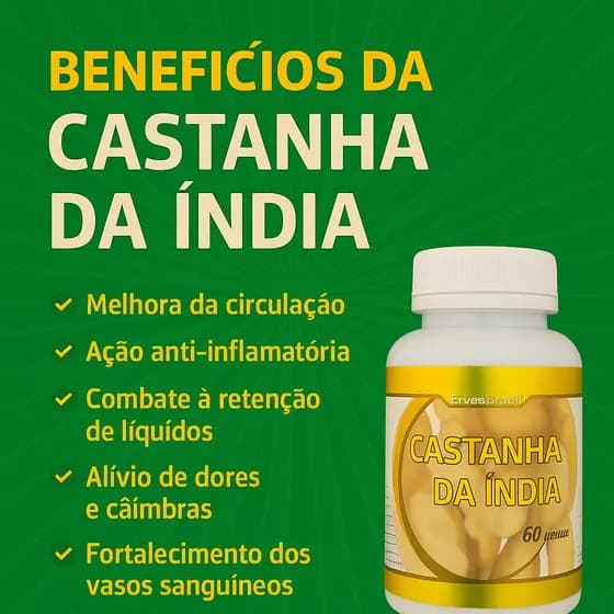 Suplemento Natural para Pernas Leves e Saudáveis 60 Cápsulas
