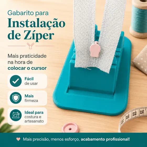 Gabarito para Instalação de Zíper Facilita Costura, Reparo e Montagem