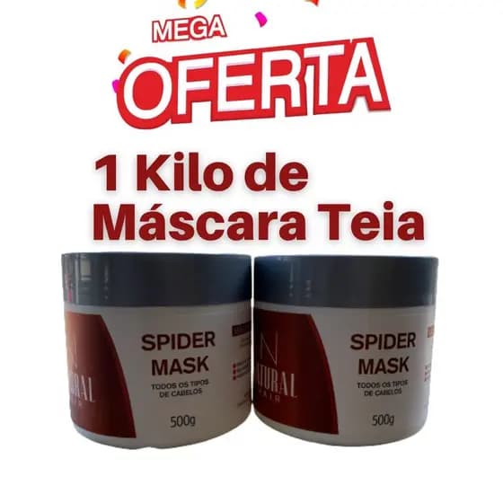 Kit Máscara Teia com 2 unidades Natural Hair