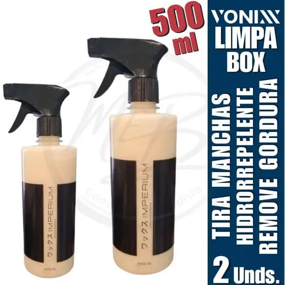 Kit 2 Cera Limpa Box Imperium Gold 500ml para Vidros – Limpeza e Brilho