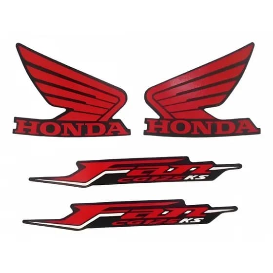 Kit Adesivos Faixas Moto Honda Fan 125 Ks 2011 Preta Jogo Adesivo Modelo original Jotaesse