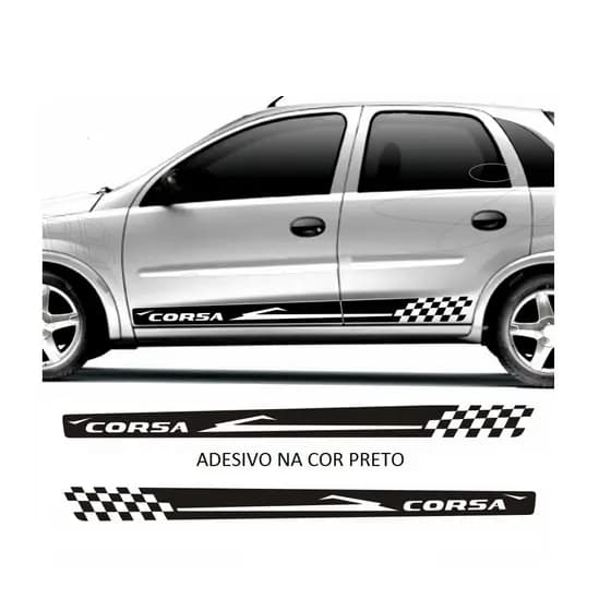 Adesivo Corsa Para Novo Corsa Faixa Lateral Decorativa Serve Corsa Hatch ou Sedan Adesivos Esportivo Para Carro