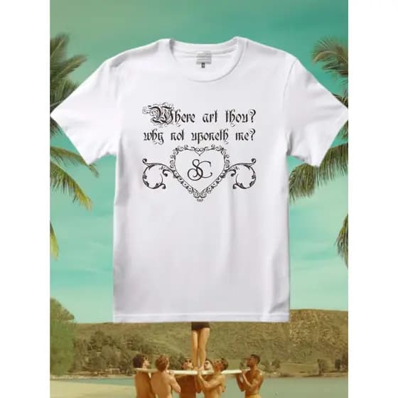 Camiseta branca 100% poliéster sabrina carpenter single "Manchild" | short n' sweet deluxe
