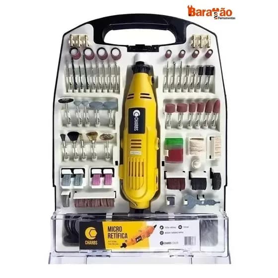 Micro/Mini Retífica Com 234 Peças E Maleta 135w Charbs