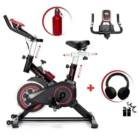 Bicicleta Ergometrica Spinning Até 100kg + Garrafinha + 2 ACESSORIOS TOPS Sh tools