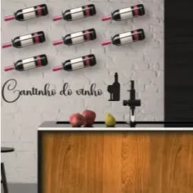 Cantinho do vinho decoracão de ambientes em mdf 3mm acompanha dupla face