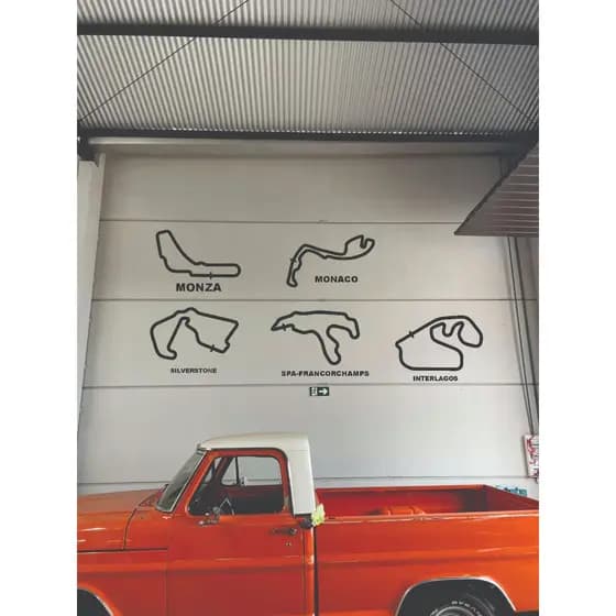 pista formula 1 vazado em mdf 3mm para decoraçao (monaco, interlagos,monza,silverstone, spa)