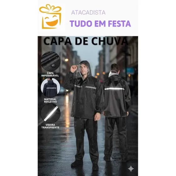 Capa de Chuva Motociclista Ciclista Masculina Feminina Adulto Refletiva Capuz Impermeável 4XL