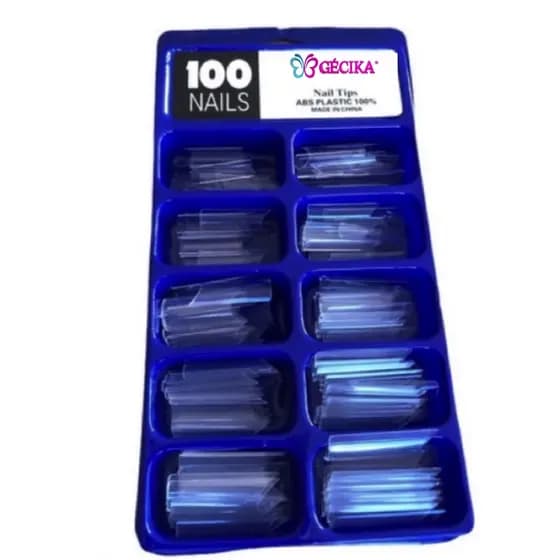 Tips Transparente Kit Unhas Alongamento Unha Acrigel Unhas Gel Led UV Gecika