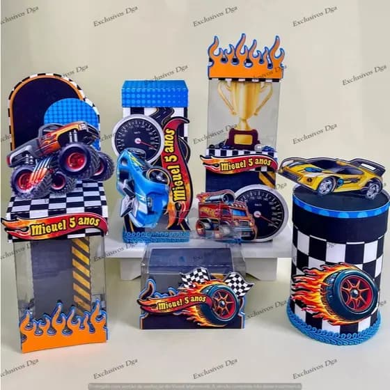 🎁 Kit Luxo Hot Wheels – Lembrancinha Especial 🏁