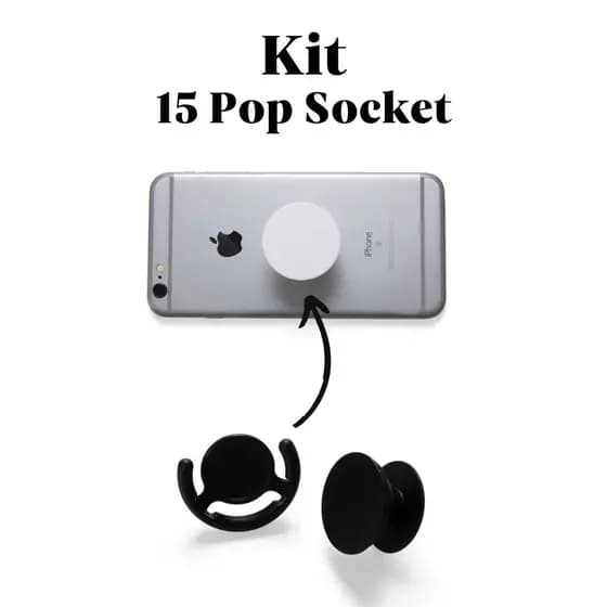 Kit 15 Pop Socket Suporte prático para celular com encaixe para dedos