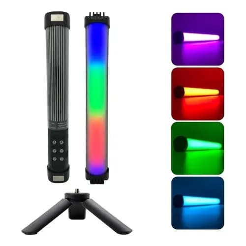 Mini Bastão De Led Rgb Soleste Rl-30sl C/mini Tripe Plastico