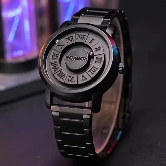 LIGE Relogio De Moda masculino Personalidade Criativa Contas Magnéticas Rolantes Relógios De Quartzo Unisexo De