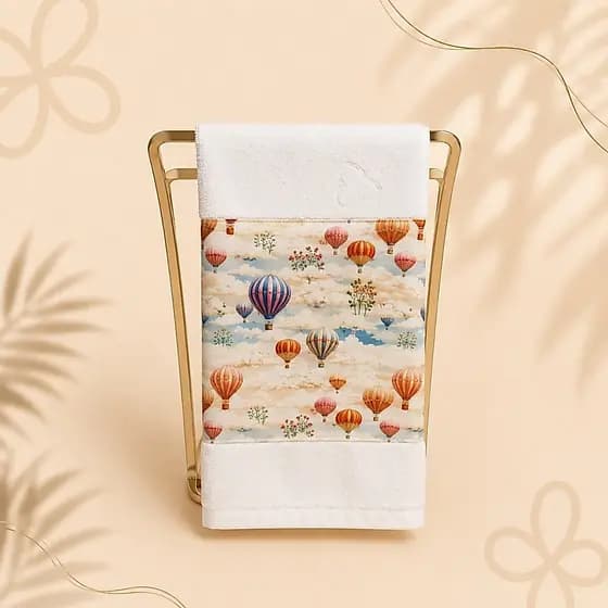 Toalha de Lavabo Luxo Super Macia e Absorvente Decoração Elegante para Banheiro