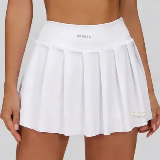 Short Saia Academia Cintura Alta Fitness Tapa Bumbum Versátil e Estiloso Bailarina Rodado Plissada Suplex Treino 2026
