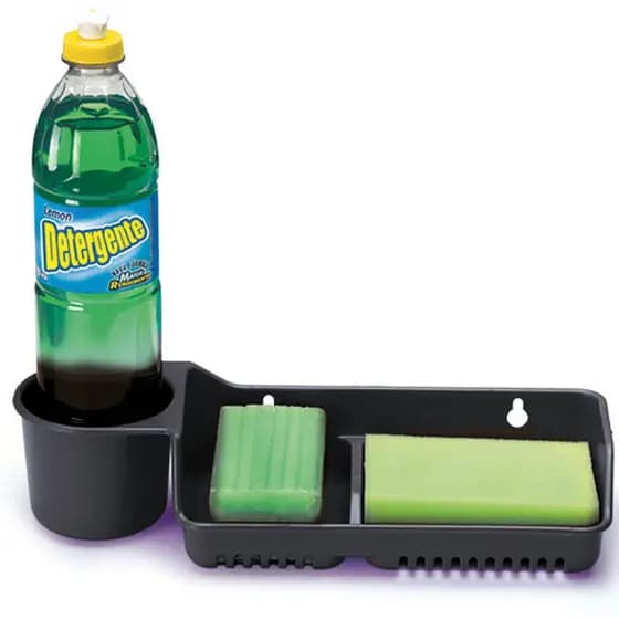 Porta Detergente 3 em 1 Nitron para Organização Casa Organizada Prático e Funcional