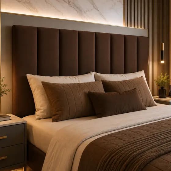 Cabeceira Grande Modulada Adesiva Estofada de Cama Solteiro Casal Queen King Placas 60x20cm