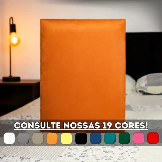 Placa de Cabeceira Modulada 40x30cm Adesiva Estofada Para Cama Box de Solteiro Casal Queen e King