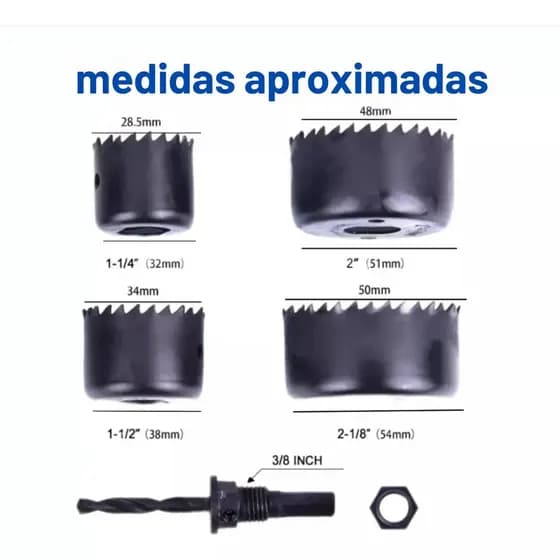 Jogo de Serras Copo - 6 Peças para Cortes Rápidos em Materiais Variados