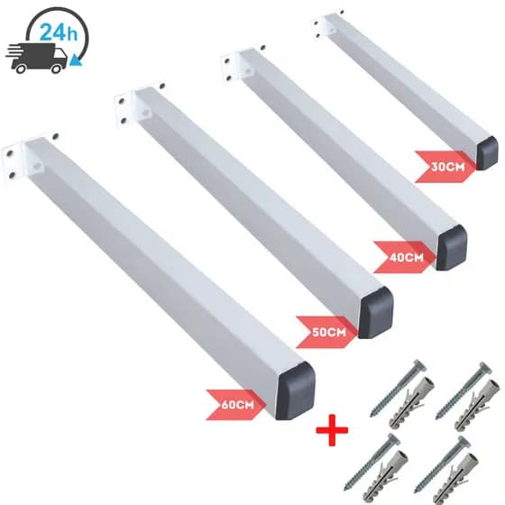 Suporte Pia Bancada Tanque 30 40 50 60cm De Parafusar + Kit Fixação Completo Grapa Pra Pia Mesa