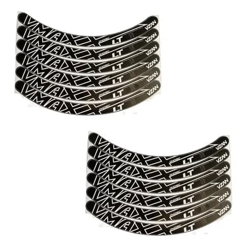 Adesivo Roda Vmax Aro 29 Para Bike Cartela 12und Preto/vermelho