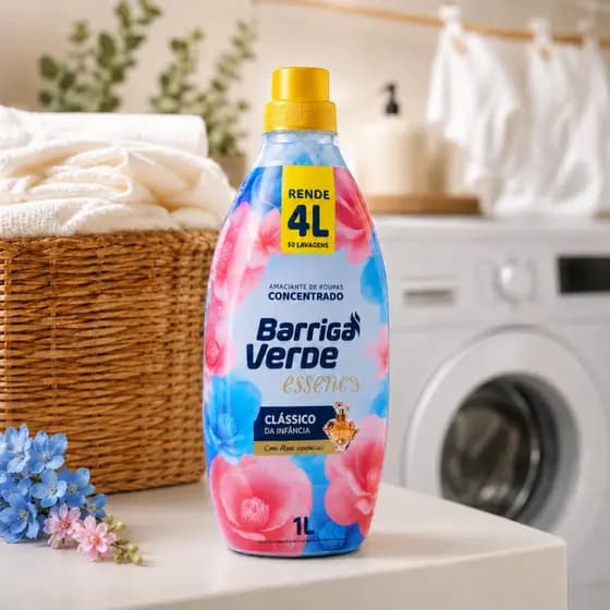 Amaciante Concentrado Perfume Clássico da Infância Para Máquina De Lavar 1 Litro Rende 50 Lavagens