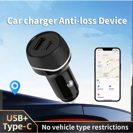 Mini localizador GPS Universal T05 carregador de carro adaptador USB tipo C adequado para sistema Apple Android