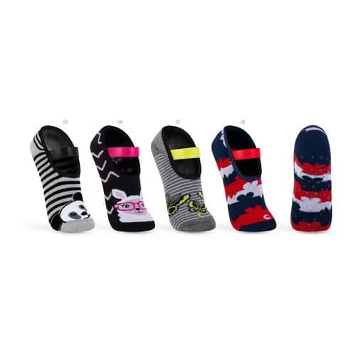 3 Pares Meia Sapatilha Pilates Fitness Yoga Antiderrapante