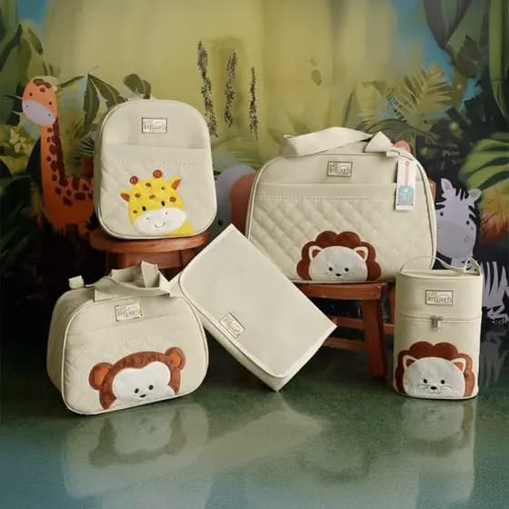 Bolsas Maternidade Kit Para Bebês e Recém Nascidos 5 Peças Reforçada