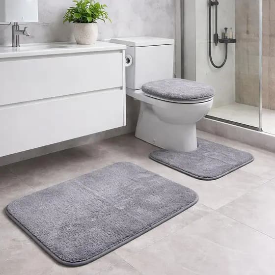 Tapete para Banheiro kit com 3 peças Antiderrapante Super Soft Peças Algodão e Pelúcia atacado