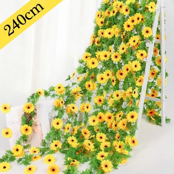 Girassol em Corrente para Decoração de Casamento, Casa