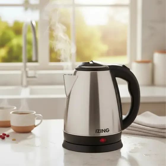 Chaleira Elétrica Jarra1.8L Inox desligamento automatico Ferve Rapido Agua Cafe Chimarrão Economica