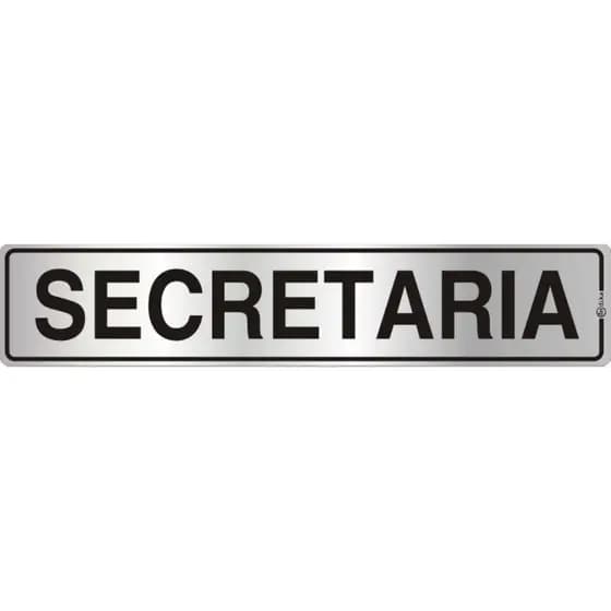 Placa De Sinalização 5x25cm Alumínio - Secretaria