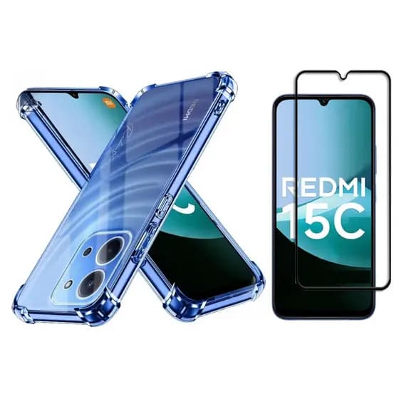 Capa Capinha Case e Película 3d Para Xiaomi Redmi 15C