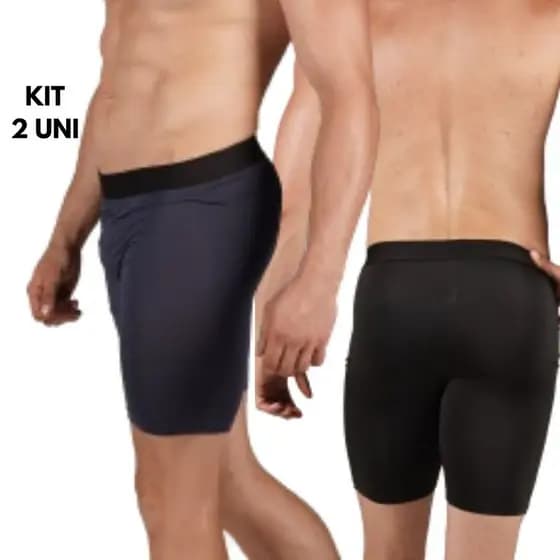 Kit 2 Bermudas Masculnas Fitness Térmica Compressão Lisa Básica Conforto Masculina
