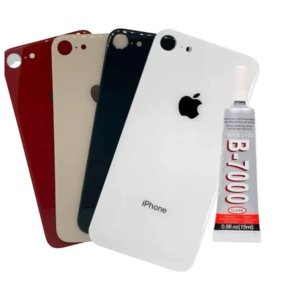 Tampa Vidro Traseira Para iPhone8- 8G COM FURO MAIOR + Uma COLA 15ML