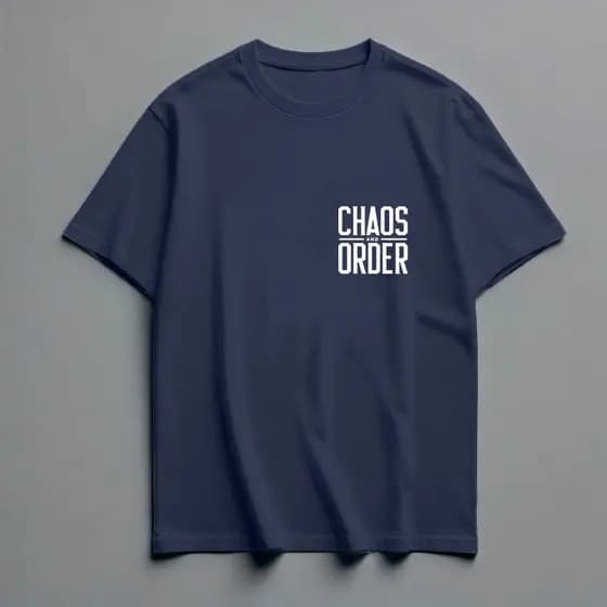 Camisa Chaos and Order Streetwear Oversized T-shirt Básica Street Algodão Premium Preto Roxo Bege