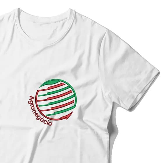 Camisa Agronegócio Ver2 Bordada Símbolo Curso Agronegócio em PV Antipiling Faculdade de Agronegócio