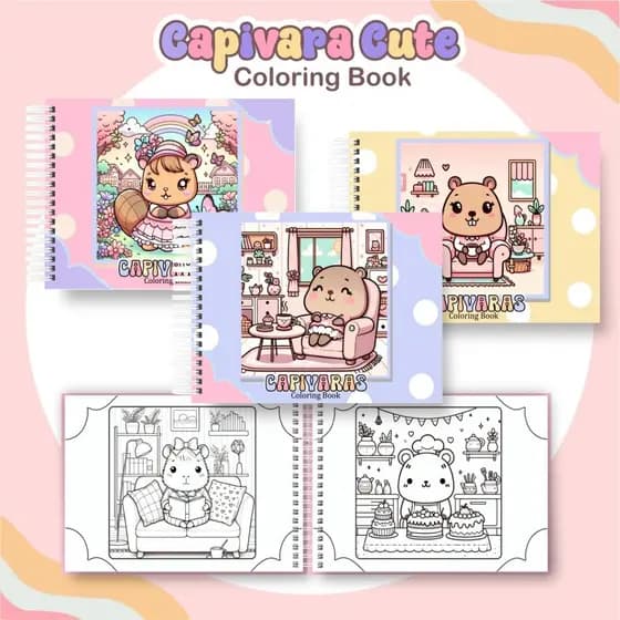 Livro de Colorir Capivara