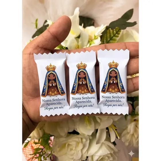 Bala Lembrancinha Nossa Senhora Aparecida Brinde - 100 Unid