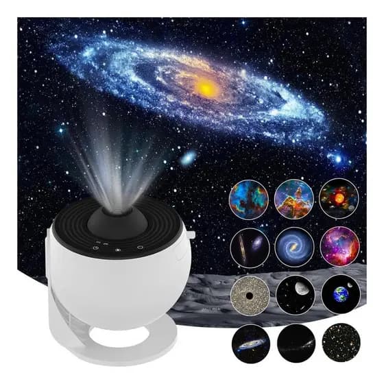 Luminaria 12 em 1 Projetor Luz Noturna Estrela Galaxia 360 LED Girado Ceu Estrelado Lua Ws5807