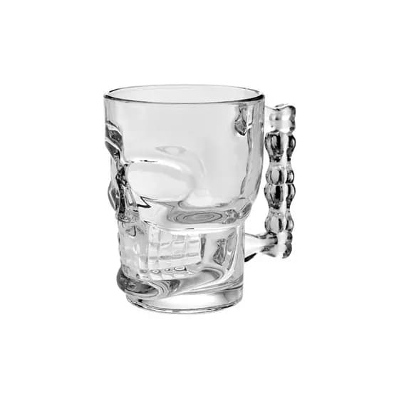 COPO de vidro de whisky/Chopp cerveja Caveira 460ml GRANDE