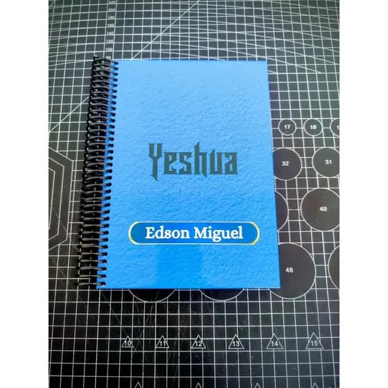 Caderno A5 Personalizado Capa Dura 100 Folhas Espiral Escolar Nome Personalizado